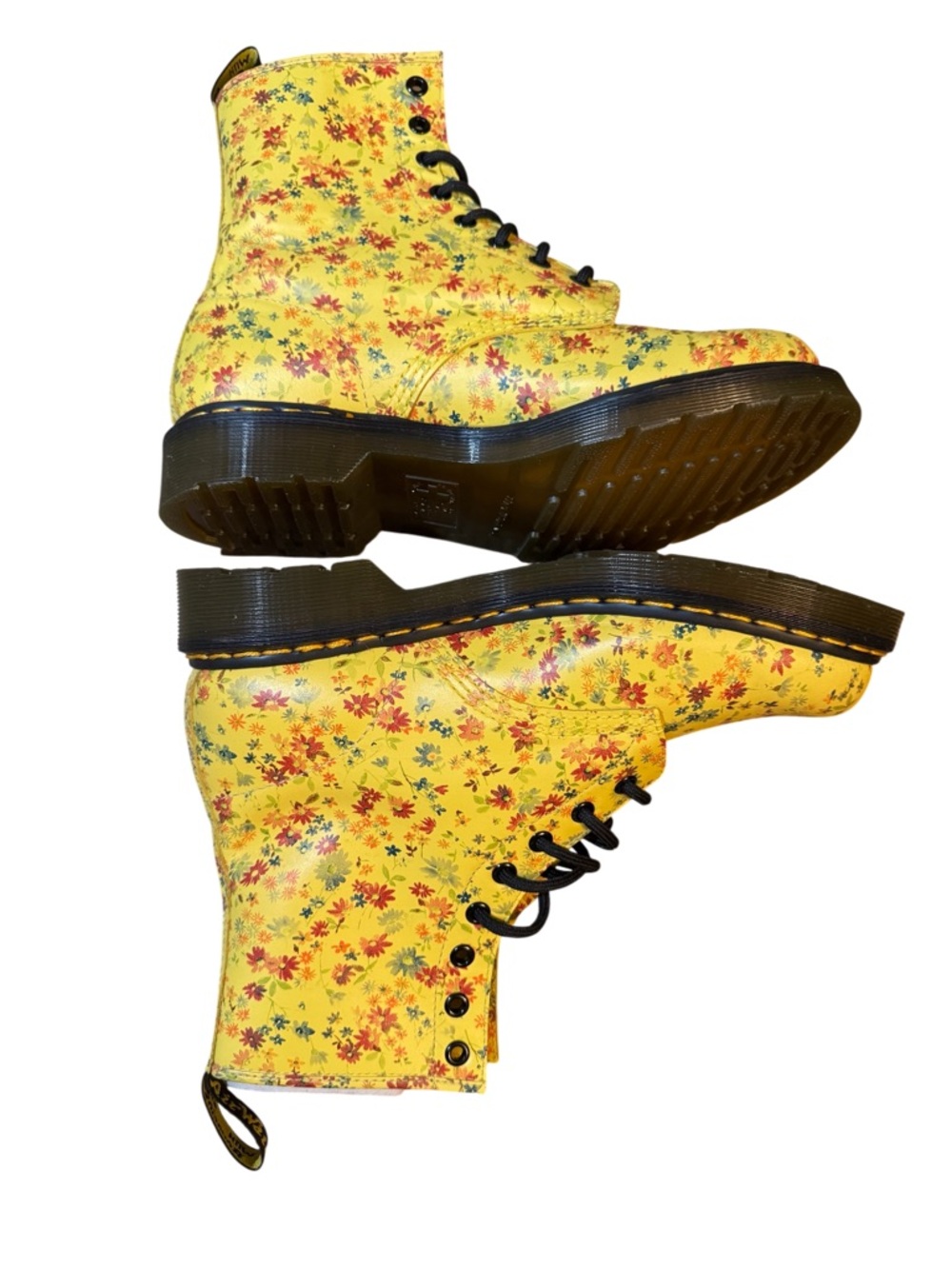 Dr. Martens RARE NIB 1460 Sun Yellow Little Flowers Floral Boots Women's size 9 - Picture 13 of 16